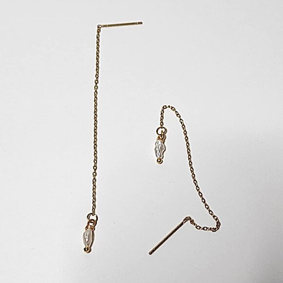 Baroque seed pearl 3 piece set - necklace earrings bracelet - Picture 5 of 9